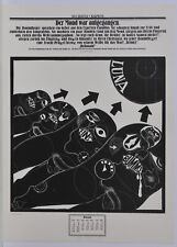 Uwe Bremer/Holzschnitt  /Handsigniert /250 Exemplare / 1971 / Kalenderblatt 1