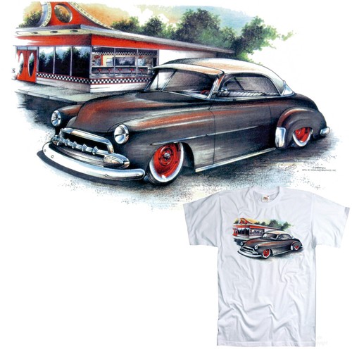 Oldtimer auto shirt kustom - t-shirt,