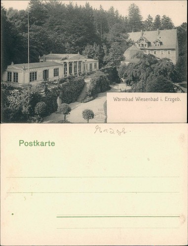 Ansichtskarte wiesenbad - ansichtskarte,
