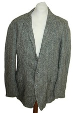 Harris Tweed Sakko ca. Gr. 106 Herren – 100% Wolle Grau Palm Beach USA Jackett