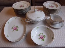 Ess-Service, echtes Porzellan, Royal TETTAU "Annette Rote Rose"