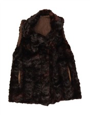 Vintage damen kunstfell weste - kunstfell,