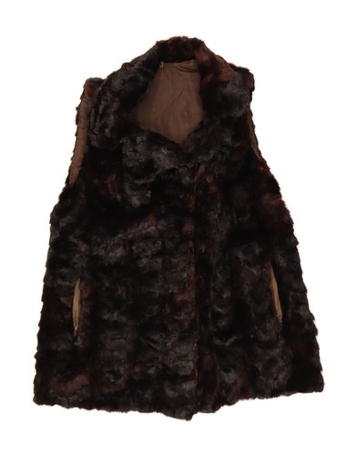 Vintage damen kunstfell weste - vintage,