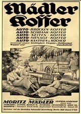 Mädler Koffer Reklame 1921