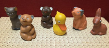 6 DDR Gummitiere Quietsche Tiere Ostalgie Katze Koala Bär Ente Schwein Hase #383