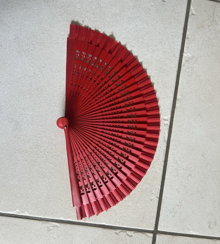 Roter kleiner flamenco - roter, fächer