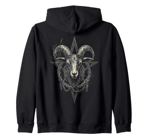 Gothic kapuzenjacke baphomet - kapuzenjacke,