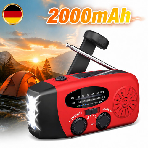 Radio solar kurbelradio mit - solar,