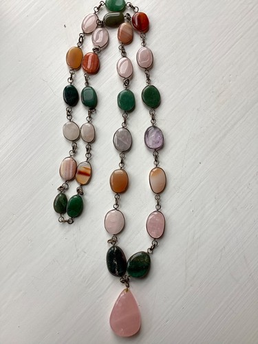 Lange vintage edelstein - vintage, kette