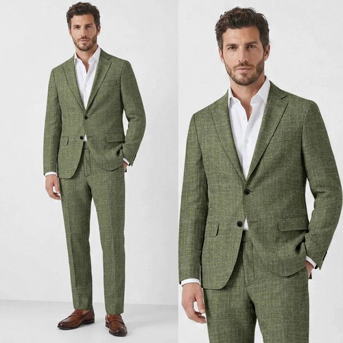 Herren slim fit leinen - slim,