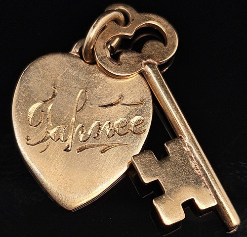 14k gold skelett schlüssel - gold,