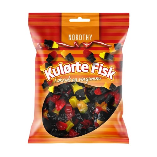 Nordthy kulørte fisk - kulørte, 750g