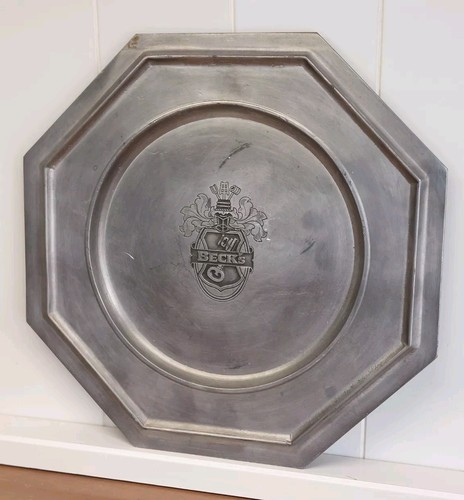 Becks bier teller metall - bier,