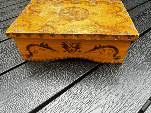 Antike holz schmuckschatulle - antike,