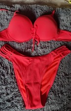 New Yorker Push Up Bikini Rot Gr. 80C / M Neu ohne Etiketten