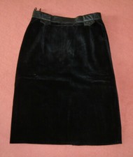 DDR Exquisite - Edler Damen Rock samt mit Leder Gr. m 88