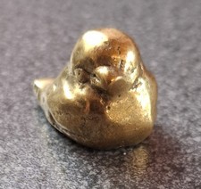 Sehr Kleiner Spatz Vogel aus Messing  Tierfigur Figur Metall Deko