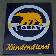 Emailschild Bären Batterie Kundendienst Werbung Reklame VW Porsche Mercedes Opel