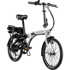 Zündapp Z120 E Bike 20" Klapprad Stadtfalter E Fahrrad 7Gang schwarz/weiß 28cm
