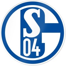 Aufkleber FC Schalke 04 Blau und Weiß  - 8 x 8 cm