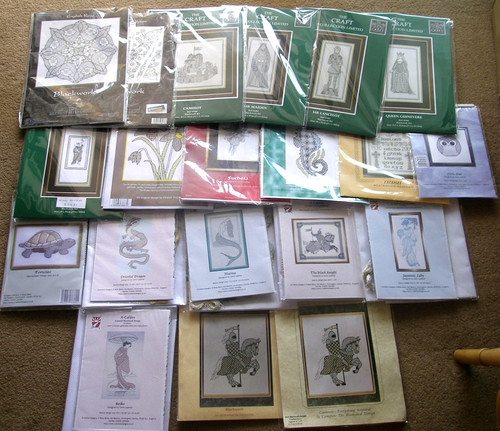 Blackwork kits charts - blackwork,