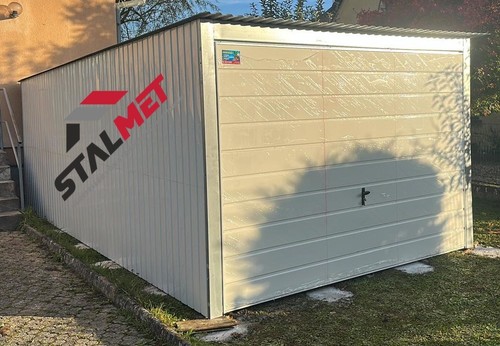 Blechgarage 3x4 pultdach - 3x4,5m,