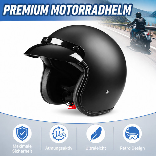 Halbschalen helm harley - halbschalen,