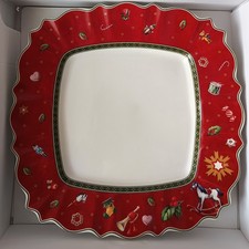 Villeroy & Boch Toy's Delight Speiseteller eckig rot Weihnachten X-Mas 28 cm OVP