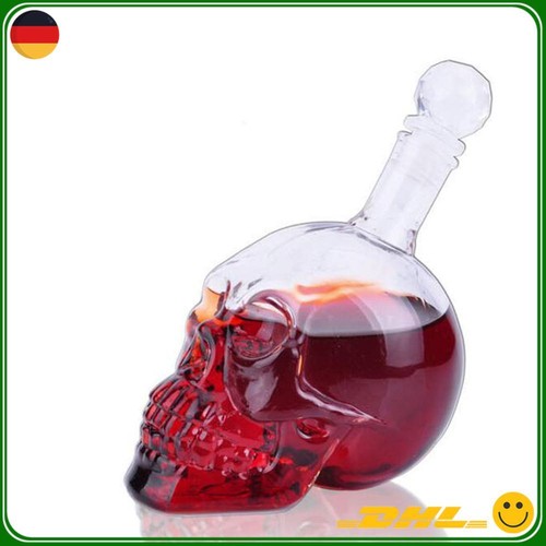 Totenkopf weinflasche glas - 2×totenkopf,
