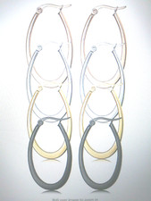 OVALE CREOLEN 14 KT GOLD & STS