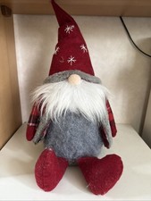 Filz Wichtel Türstoper Weihnachtsdekoration Winterdeko Geschenkidee ROT GRAU