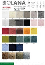 Mondial Bio Lana - 50g - 100% Bio-Schurwolle - Stricken Wolle