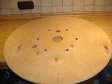 KABELTROMMEL HOLZTROMMEL Scheibe Tisch  D=75,2cm Dicke=12,5mm 9 Löcher, gerundet