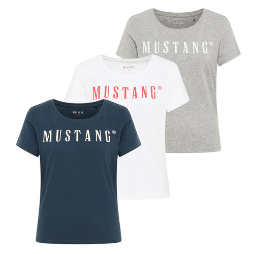 Mustang damen shirt 3er - damen,