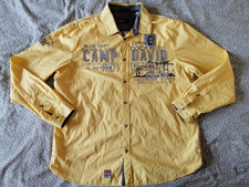 Camp David Herren Hemd, Gelb, Gr. XL, Baumwolle,