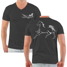 Herren T-Shirt Pferde Motiv
