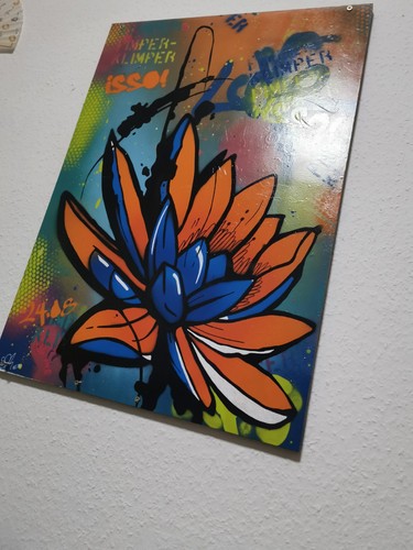 Graffiti art auf holz leinwand - graffiti,