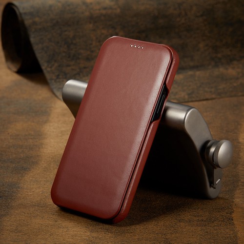 Echt leder magnet flip - leder, case