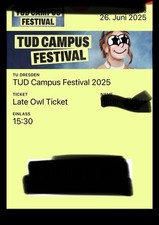 Ticket Für Das Campusfestival Am 26.06.25 Edwin Rosen,Zartmann Etc.