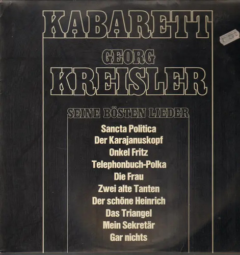 Georg kreisler seine bösten - georg,