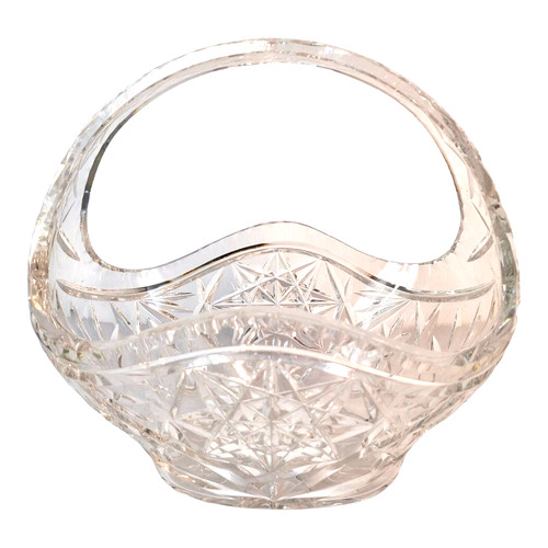 Geschliffener glaskorb böhmen - geschliffener,