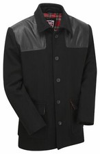 Herren Esel Vintage Jacke Skinhead Punk MOD Outdoor Arbeit Winter warm Wollmantel