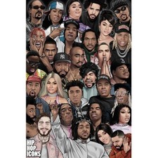 Poster Hip Hop Icons - Collage