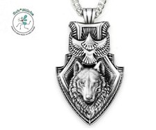 Halskette anhänger wolf - halskette,