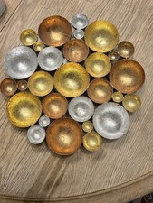 Teelichthalter Kerzenhalter Ca 30 Cm Durchm. Aus Metall In Gold,Bronze&Silber