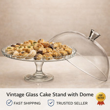 Servierplatte Glas mit Fuß