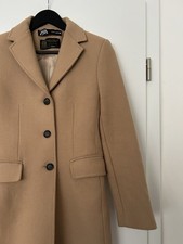 Mantel Wollmantel ZARA Größe 34 Größe XS Beige Kamel Herbst Winter Elegant Büro