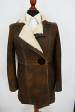 Sylvie Schimmel Damen Lammfell Ledermantel Gr.42 Leder Jacke Braun Neuwertig