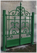 ♛ Antik zweiflügeliges Tor Pforte deutsches Kaiserreich um 1890 Schmiedeeisen ♛