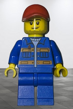 Lego® Minifigur cty0807, Town City Construction, Worker Bauarbeiter Baustelle